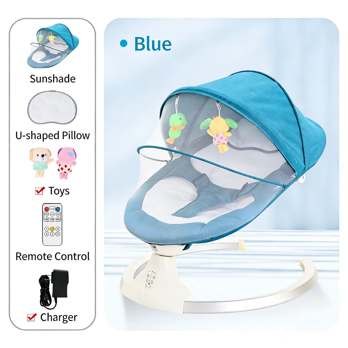 Modern electric baby rocking chair and bouncer