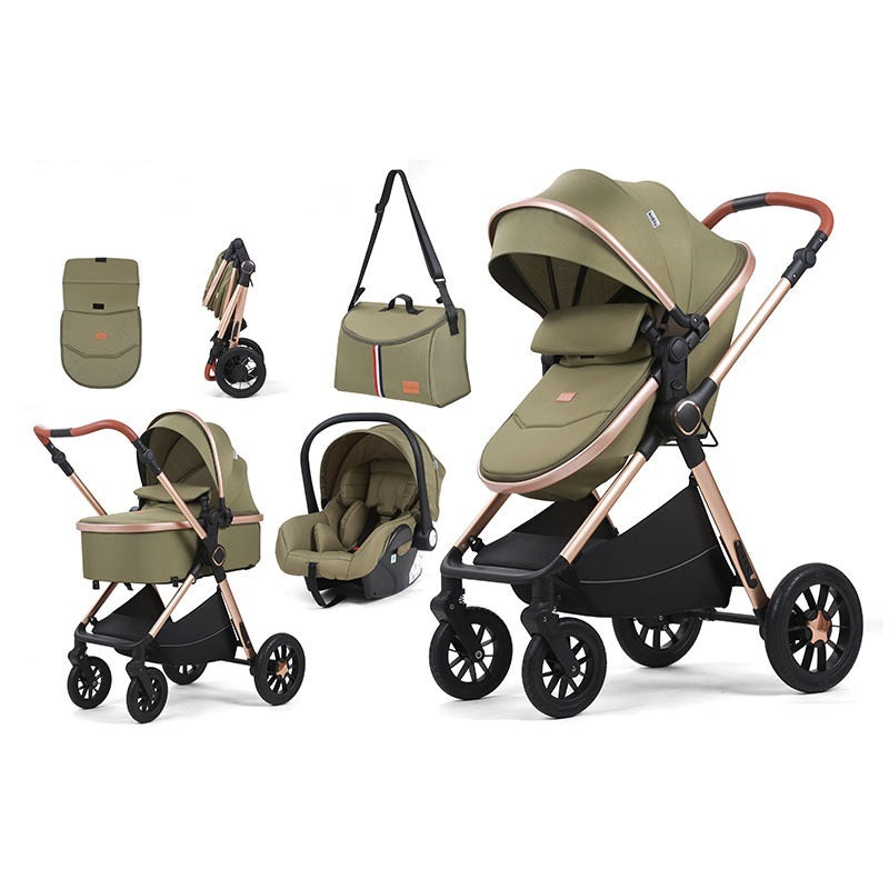 Luxury Carriage Stroller Baby 4 in 1