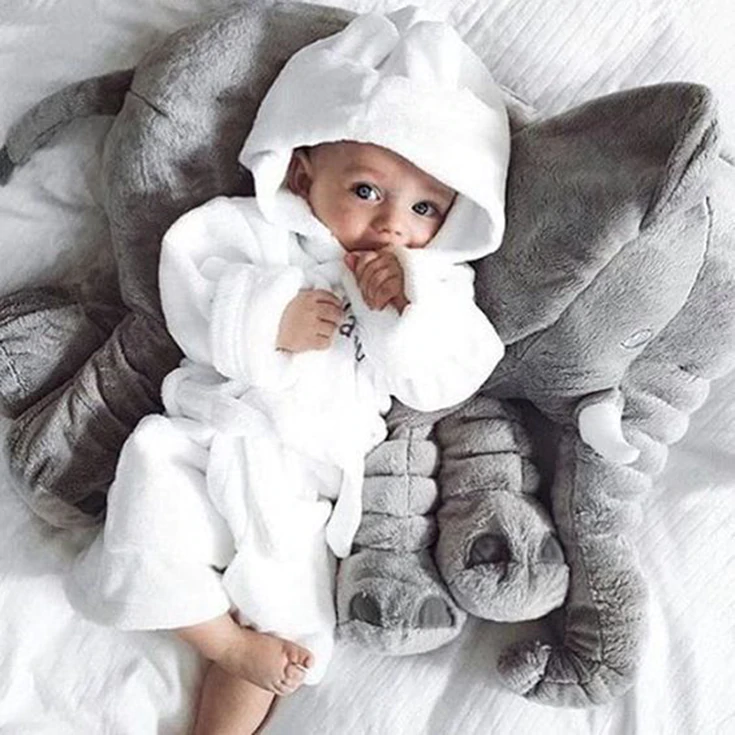 Elephant Cuddle Baby Pillow – Soft, Cuddly, and Comfortable